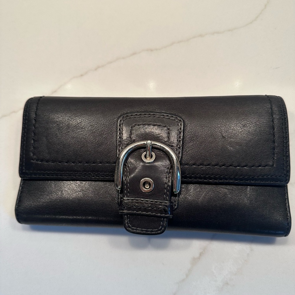 Coach Black Leather Wallet